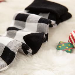 image-Mother Baby Parent-child Christmas Jacquard Short Stockings