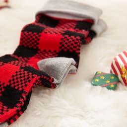 image-Mother Baby Parent-child Christmas Jacquard Short Stockings