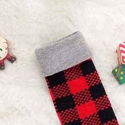 image-Mother Baby Parent-child Christmas Jacquard Short Stockings