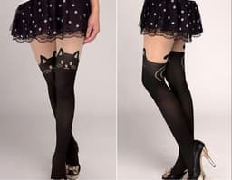 image-Harajuku Fake High Tube Cute Cat Pantyhose
