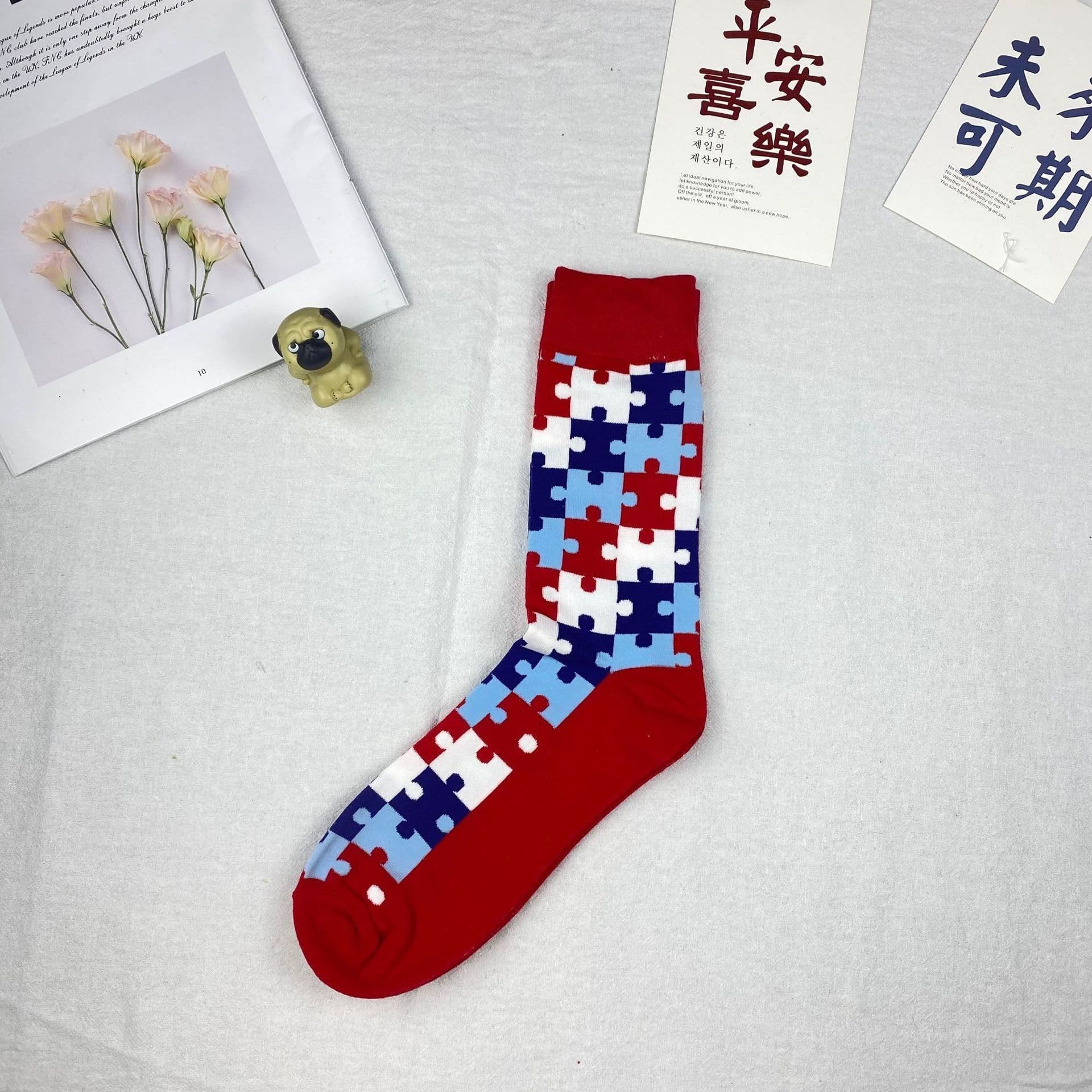 image-Girls Cartoon Socks In Long Tube Trendy Socks
