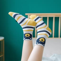 image-Children's Socks Cartoon In-tube Combed Cotton Socks