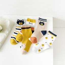 image-Children's Socks Cartoon In-tube Combed Cotton Socks
