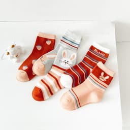 image-Children's Socks Cartoon In-tube Combed Cotton Socks