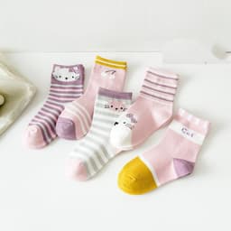 image-Children's Socks Cartoon In-tube Combed Cotton Socks