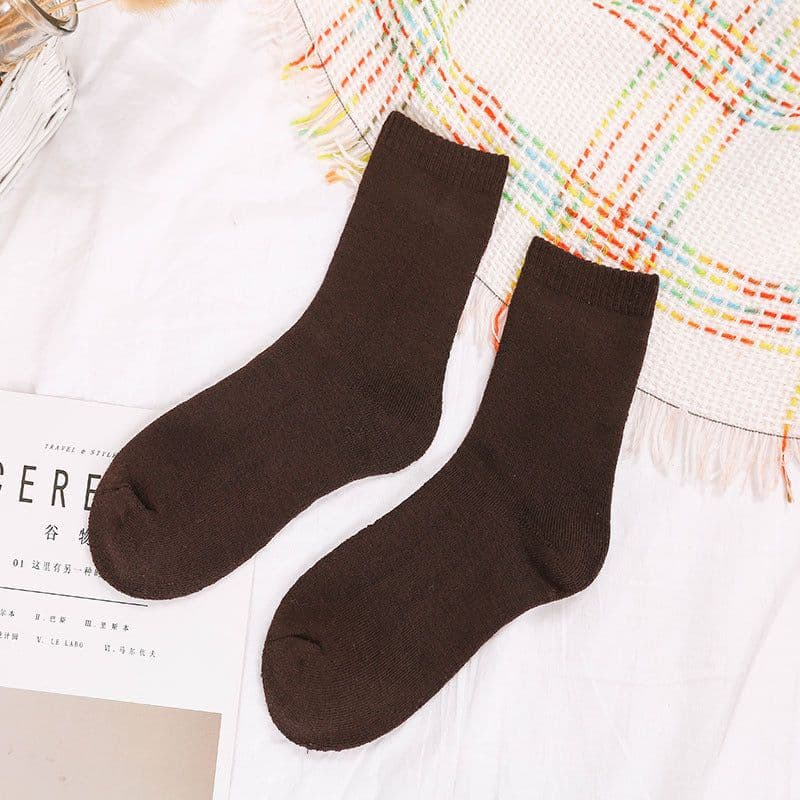 image-Towel Socks Winter Men's Thickened Plus Velvet Cotton Socks