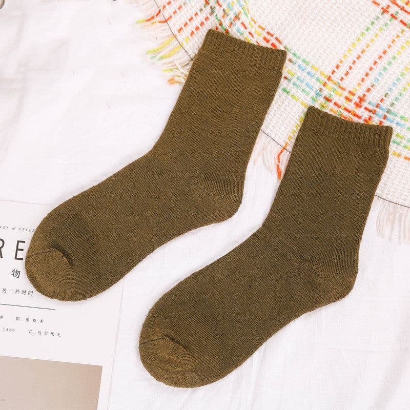 image-Towel Socks Winter Men's Thickened Plus Velvet Cotton Socks