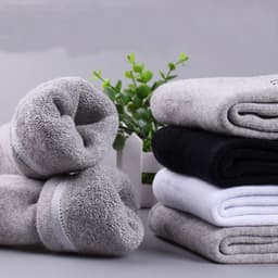 image-Towel Socks Winter Men's Thickened Plus Velvet Cotton Socks