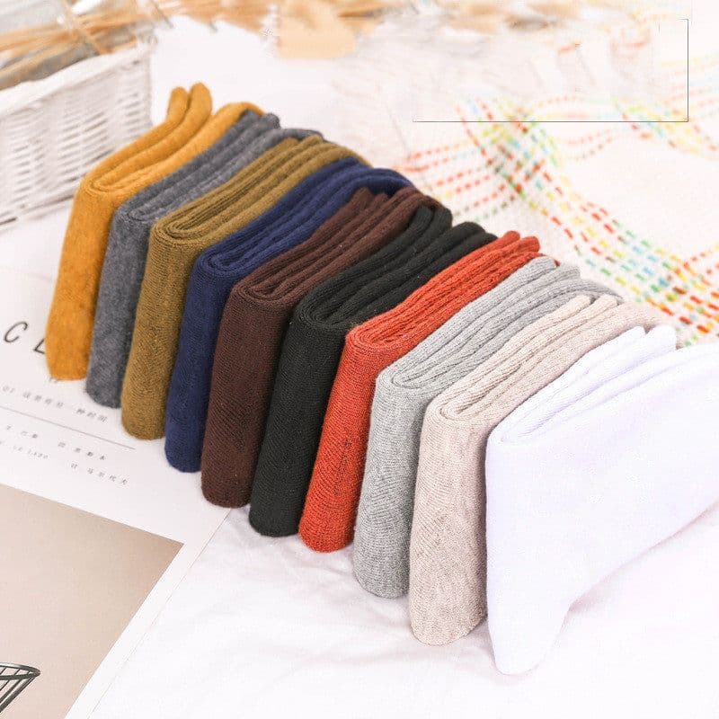 image-Towel Socks Winter Men's Thickened Plus Velvet Cotton Socks