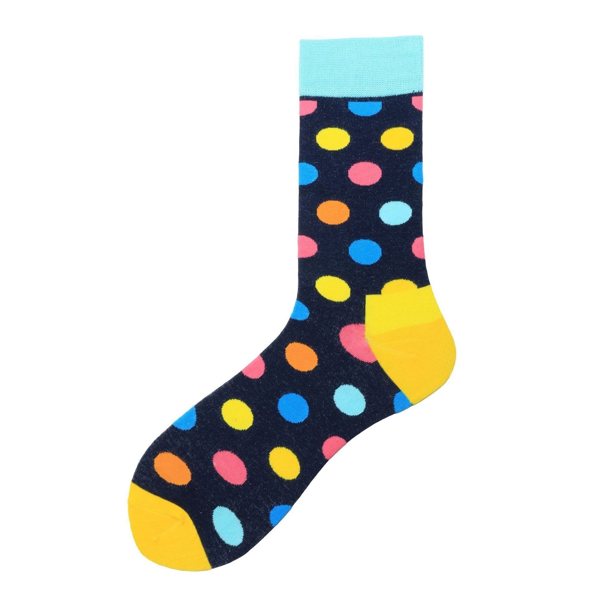 image-Color Large Version Polka Dot Men's Trendy Socks In Tube Socks