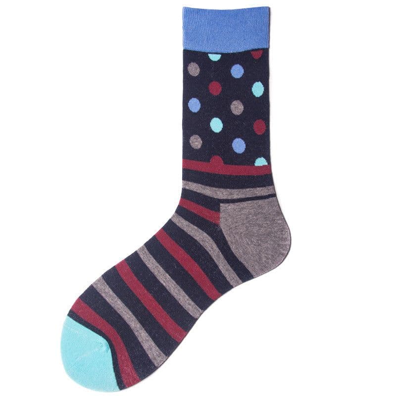 image-Color Large Version Polka Dot Men's Trendy Socks In Tube Socks