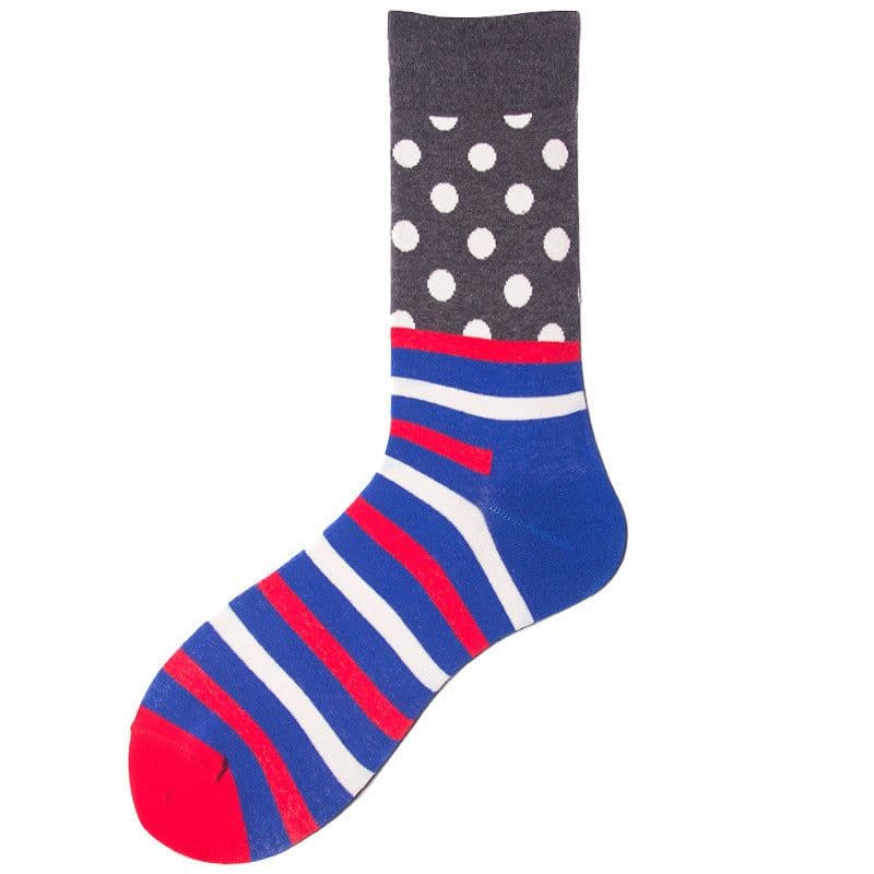 image-Color Large Version Polka Dot Men's Trendy Socks In Tube Socks