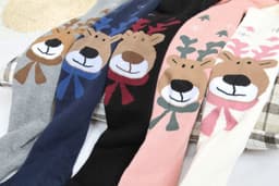 image-Knitted Padded Fawn Girls Leggings
