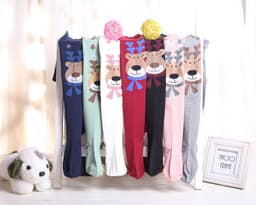 image-Knitted Padded Fawn Girls Leggings