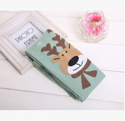image-Knitted Padded Fawn Girls Leggings