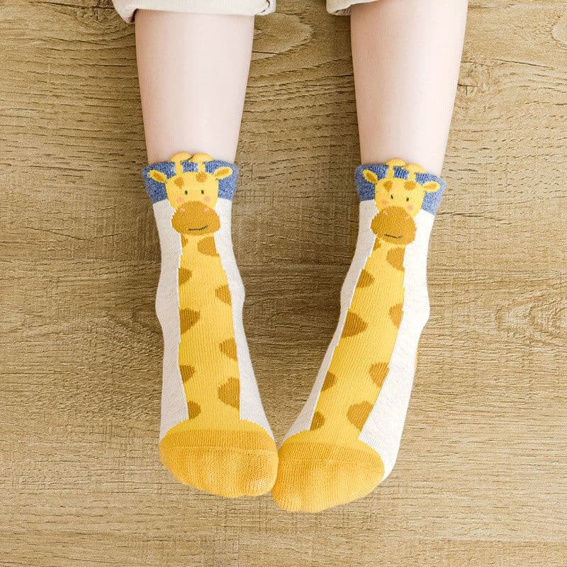 image-Children Warm Socks Cartoon Baby Giraffe