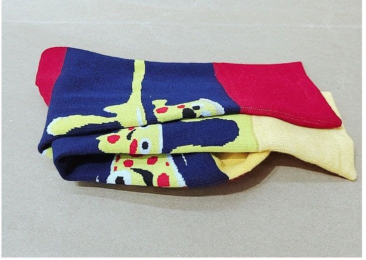 image-Cartoon Asymmetric Cotton Long Tube Socks Fashion