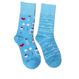 image-Cartoon Asymmetric Cotton Long Tube Socks Fashion
