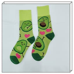 image-Cartoon Asymmetric Cotton Long Tube Socks Fashion