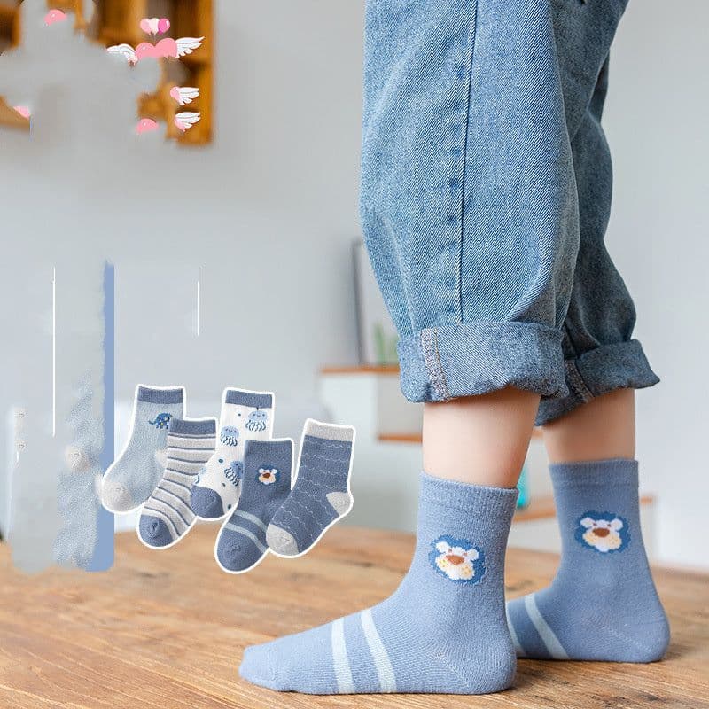 image-Boy And Girl Cartoon Children Socks