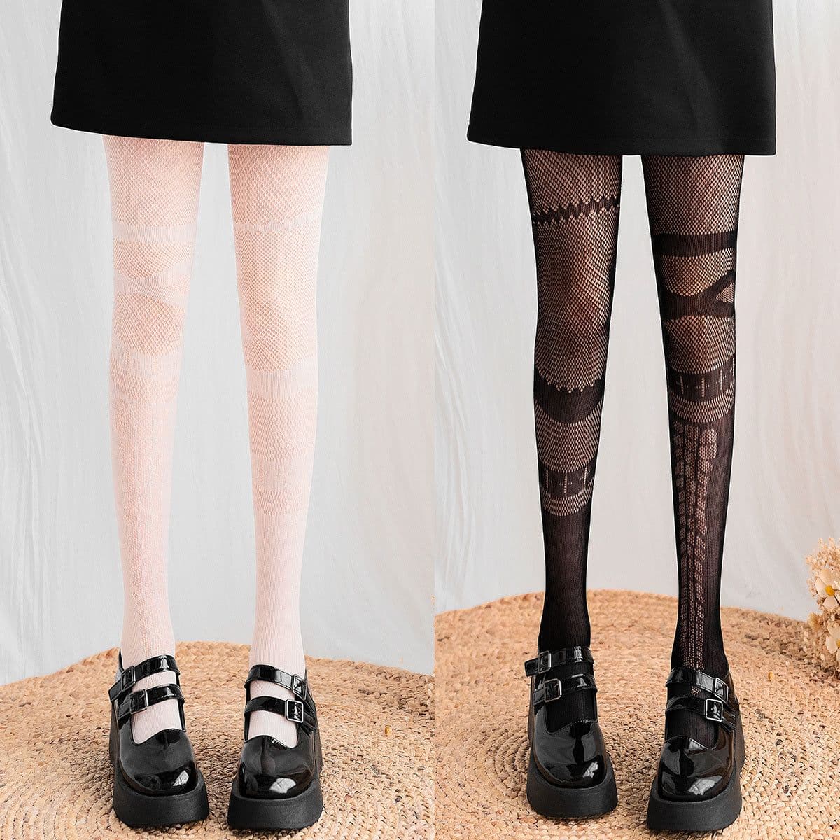 image-Hard Girl Punk Fishnet Tights Pantyhose Handsome