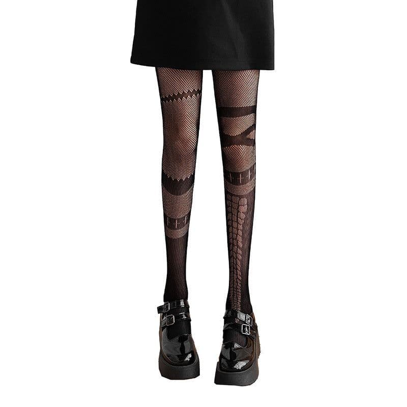 image-Hard Girl Punk Fishnet Tights Pantyhose Handsome
