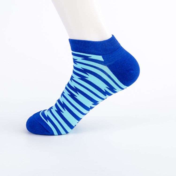 image-Men's Socks Trend New Geometric Series Boat Socks