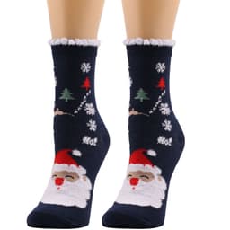 image-New European And American Socks Christmas Socks Women's Autumn And Winter Plush Socks Christmas Socks Women's Socks Mid Calf Socks Cross Border Christmas Socks
