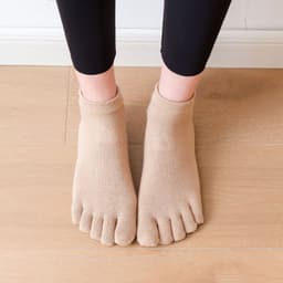 image-Combed Cotton All-inclusive Five-finger Socks Dot Glue Dance Yoga Socks