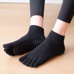 image-Combed Cotton All-inclusive Five-finger Socks Dot Glue Dance Yoga Socks