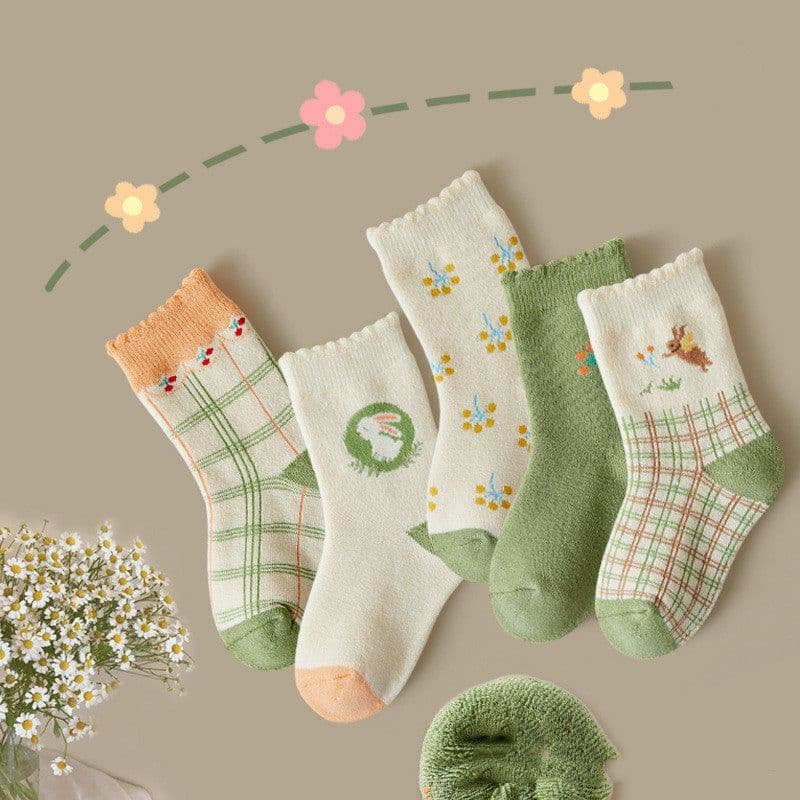 image-Fashion Thick Terry Socks Cartoon Casual Baby Socks