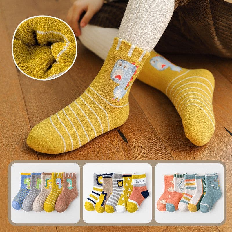 image-Fashion Thick Terry Socks Cartoon Casual Baby Socks