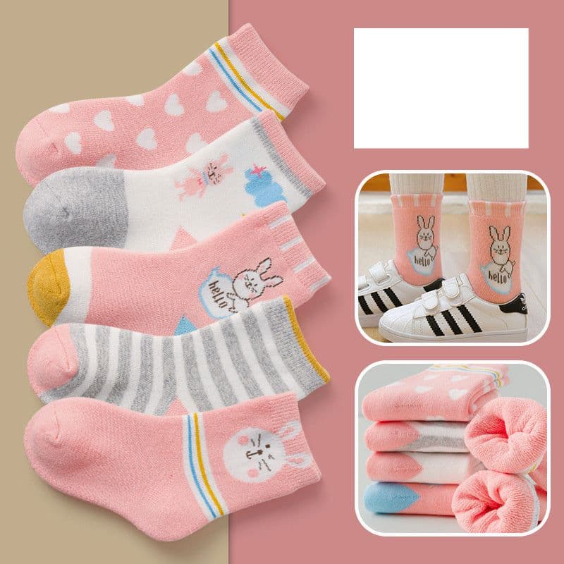 image-Fashion Thick Terry Socks Cartoon Casual Baby Socks
