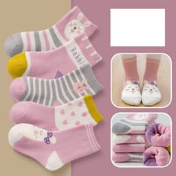 image-Fashion Thick Terry Socks Cartoon Casual Baby Socks