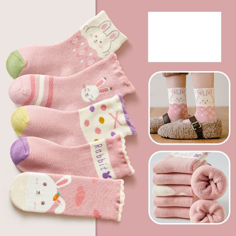 image-Fashion Thick Terry Socks Cartoon Casual Baby Socks