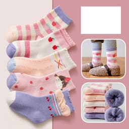 image-Fashion Thick Terry Socks Cartoon Casual Baby Socks