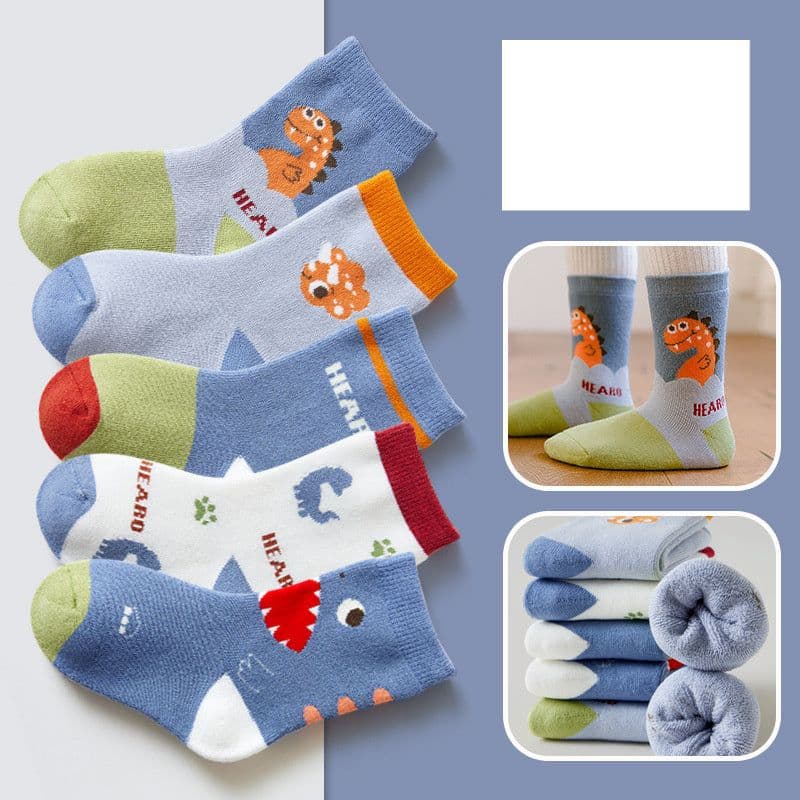 image-Fashion Thick Terry Socks Cartoon Casual Baby Socks