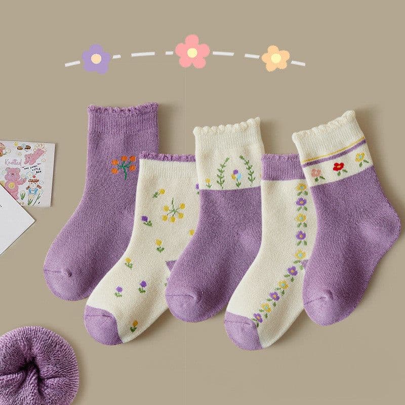image-Fashion Thick Terry Socks Cartoon Casual Baby Socks