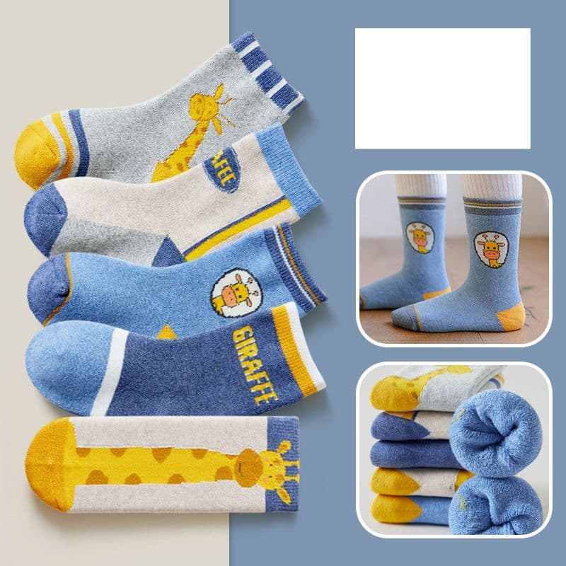 image-Fashion Thick Terry Socks Cartoon Casual Baby Socks