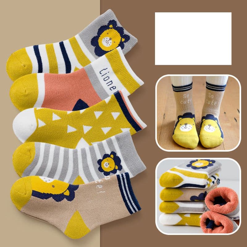 image-Fashion Thick Terry Socks Cartoon Casual Baby Socks