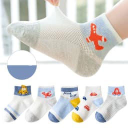 image-Children's Socks Mesh Cartoon Car Cotton Socks