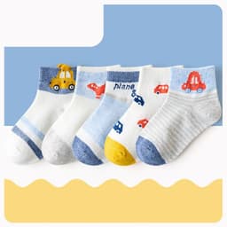 image-Children's Socks Mesh Cartoon Car Cotton Socks