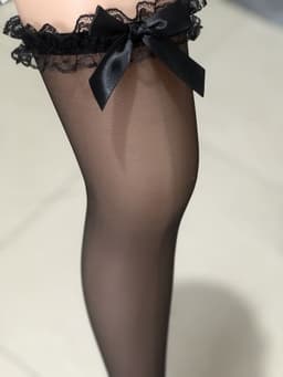 image-Japanese Lolita Lace Bow Over-the-knee Long Stockings