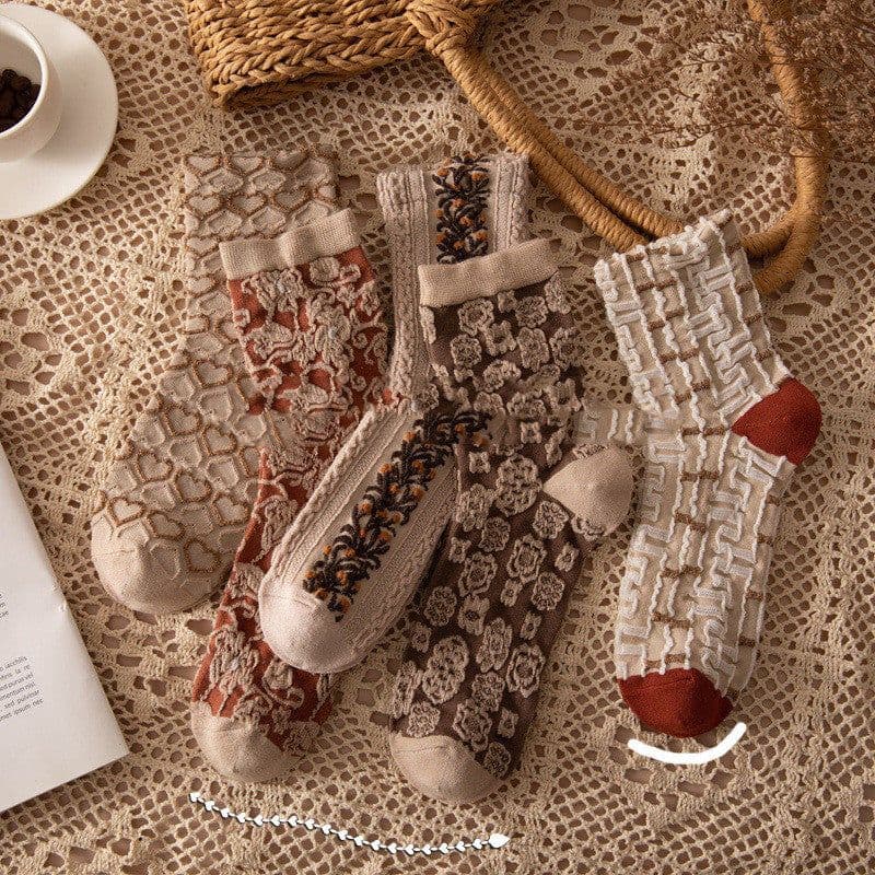 image-Socks Women's Socks Retro Ethnic Style Floral