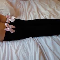 image-Sweet Japanese JK College Style Bow High Tube Over-the-knee Stockings