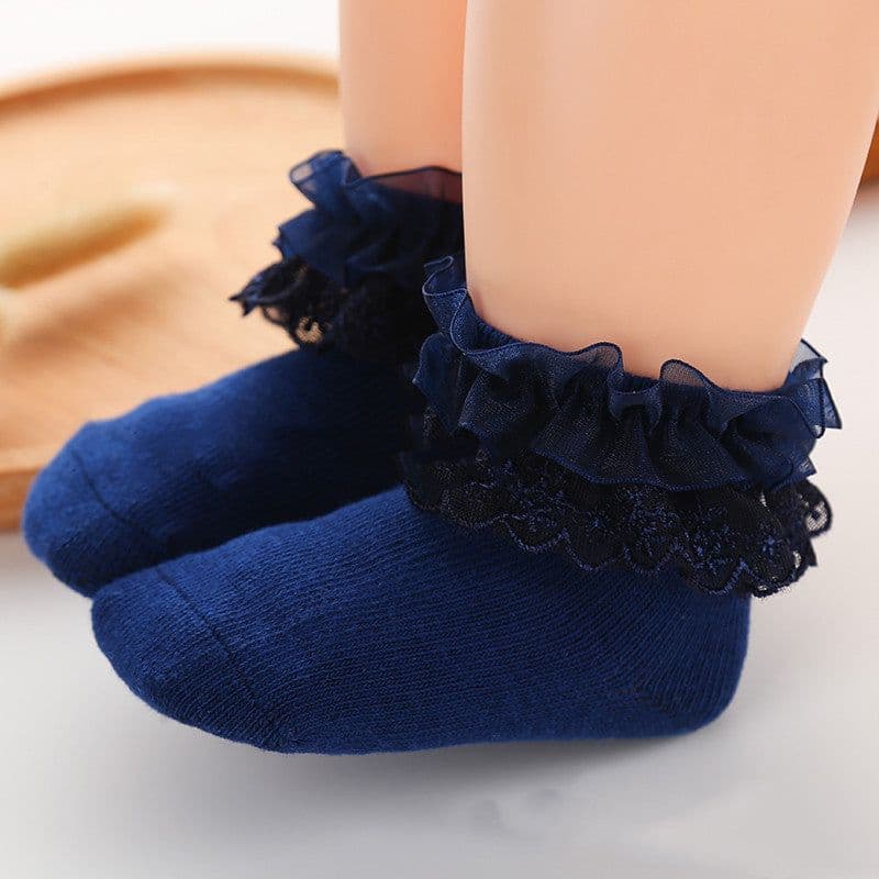 image-Lace Princess Girls Socks Spring Autumn Baby Socks