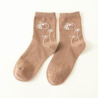 image-Women's Thick Socks Cartoon Cute Ladies Cotton Socks
