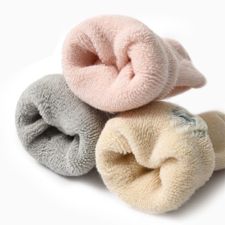image-Baby Thickened Fleece Warm Loose Towel Socks