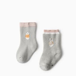 image-Baby Thickened Fleece Warm Loose Towel Socks