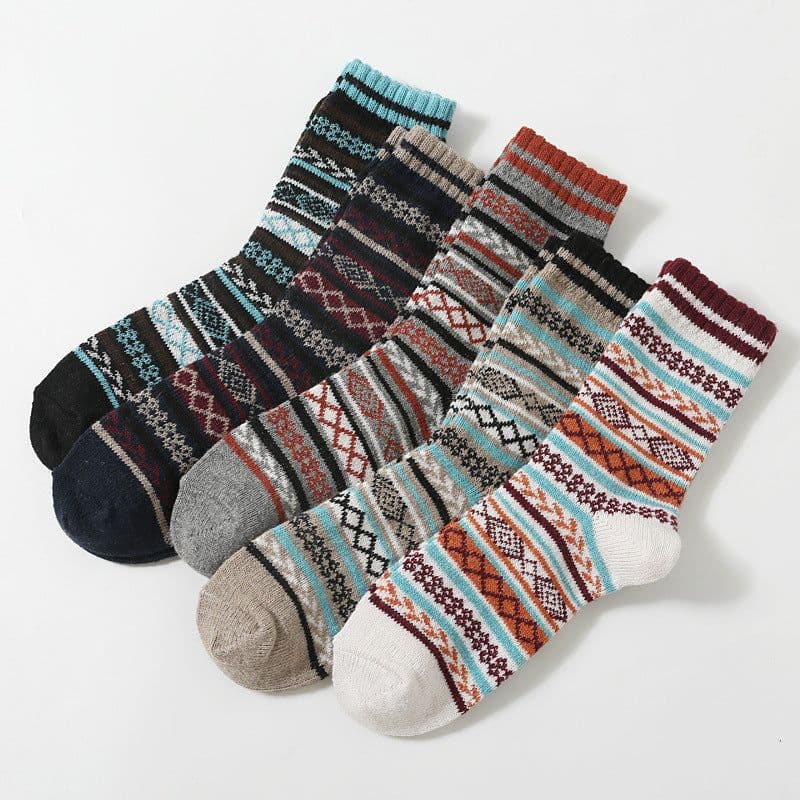 image-Retro Ethnic Style Mid-tube Cotton Socks